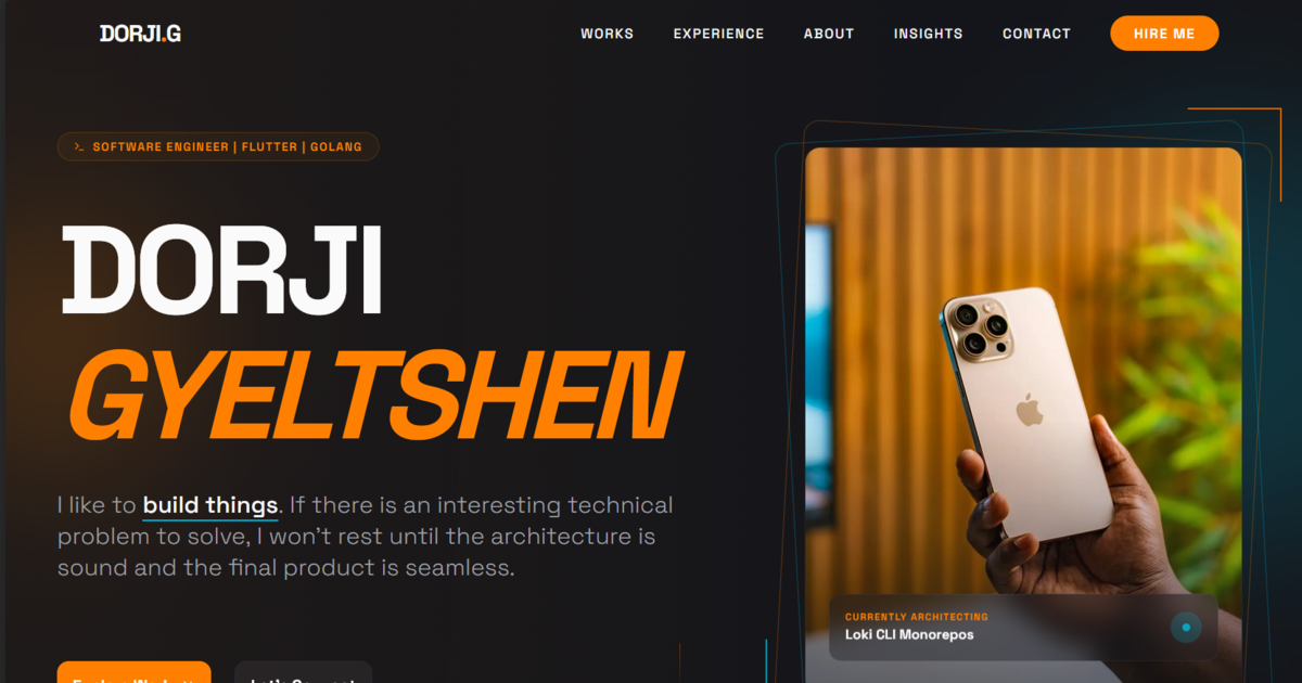 Dorji Gyeltshen | Software Engineer & Flutter Expert